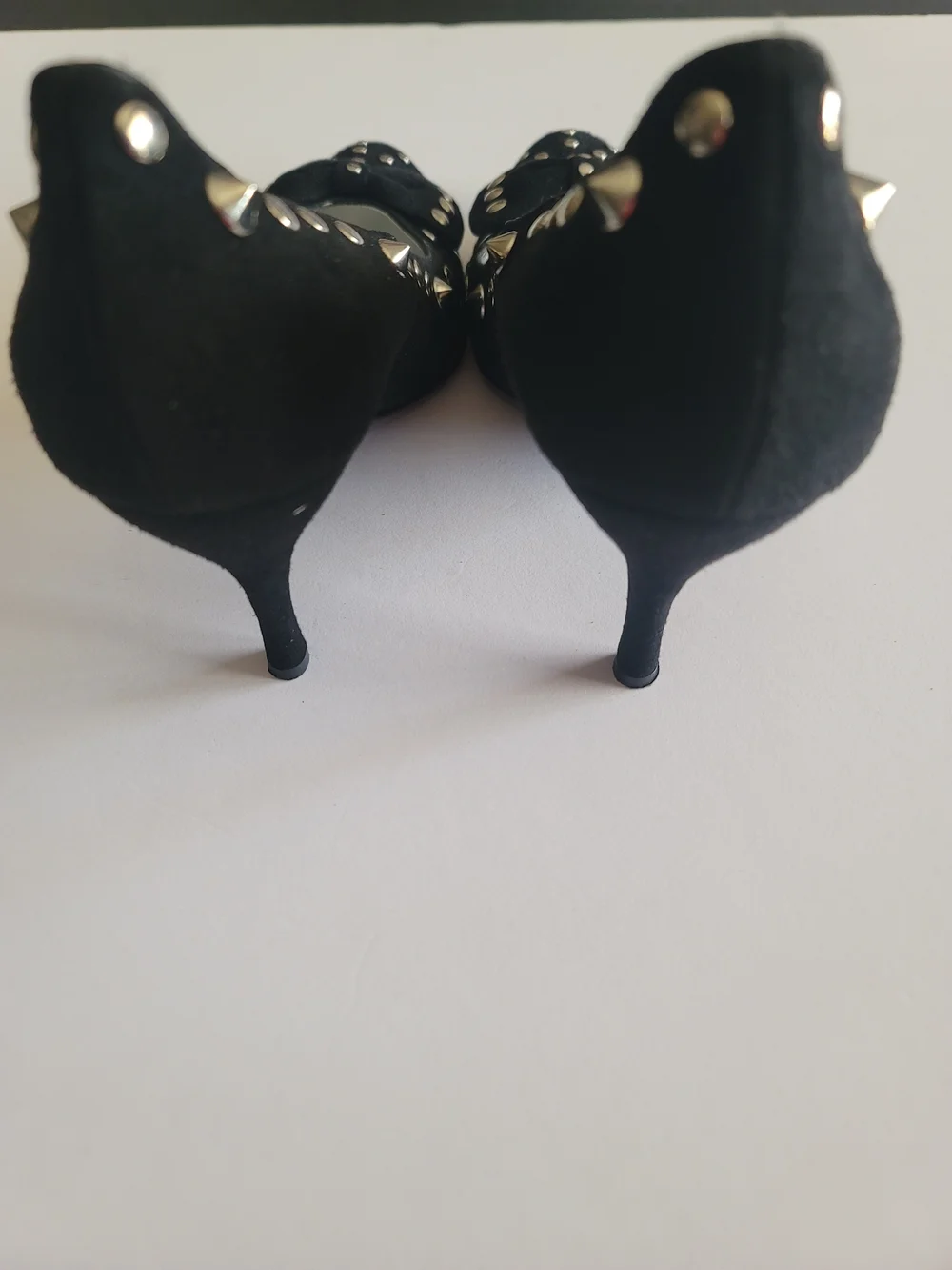 Dolce & Gabbana Black Studded Almond Toe Pumps, EUR 39.5